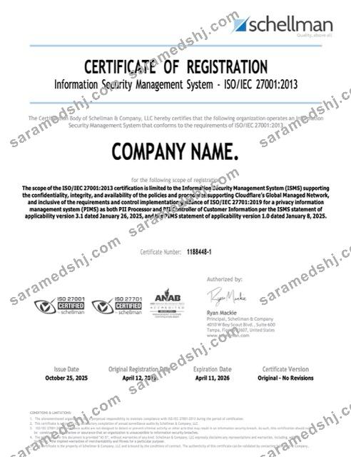 USA Florida certificate of registration Word and PDF template, version 2